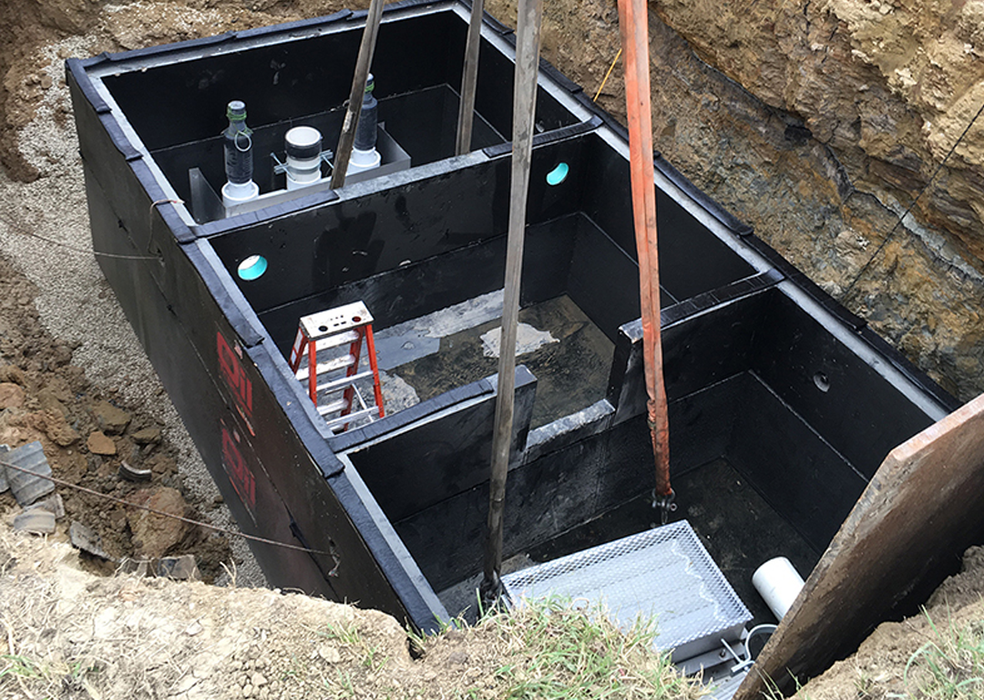 installation on septic system with backhoe installation on septic system with backhoe